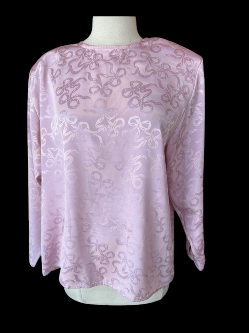1980s Jonathan Martin Ribbon Embossed Blouse